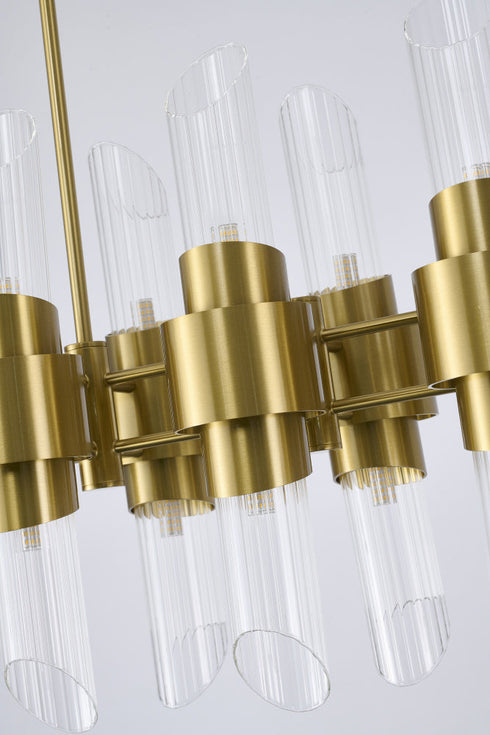Bethel International in Satin Brass Chandelier Model: MU132C38BR