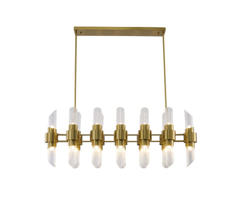 Bethel International in Satin Brass Chandelier Model: MU133C45BR