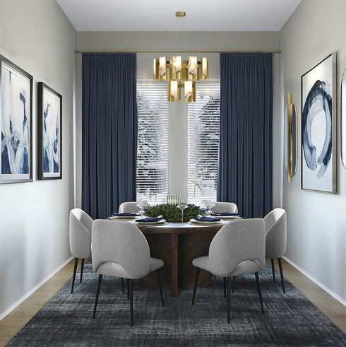 Bethel International in Satin Brass LED Chandelier Model: MU124C18BR