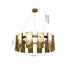 Bethel International in Satin Brass LED Chandelier Model: MU125C12BR