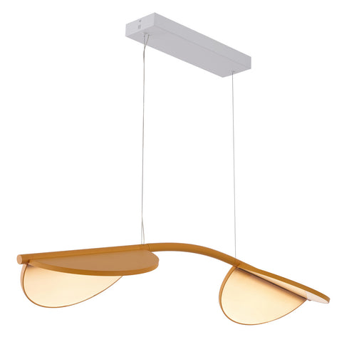 Bethel International in Satin Brass LED Pendant Model: MU123C45BR