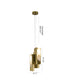 Bethel International in Satin Brass LED Pendant Model: MU127C3BR