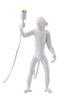 Bethel International in White Standing Resin Monkey Plug In Table Lamp Model: DLS79T18W