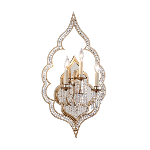 Corbett Bijoux Wall Sconce in Warm Silver Leaf Finish Model: 161-13-WSL