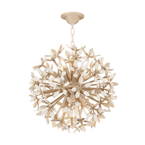 Corbett CORFU Chandelier in Ivory Coco Finish Model: 511-20-IYC