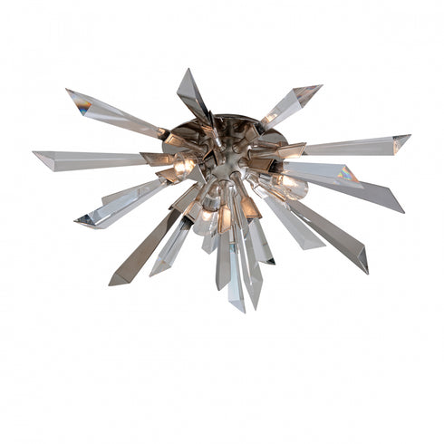 Corbett Inertia Flush Mount in Silver Leaf Finish Model: 140-33