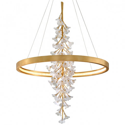 Corbett Jasmine Chandelier in Gold Leaf Finish Model: 268-73-GL