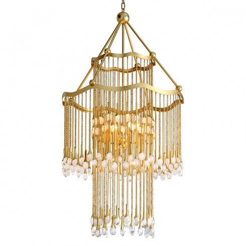 Corbett Kiara Chandelier in Gold Leaf Finish Model: 286-012-GL