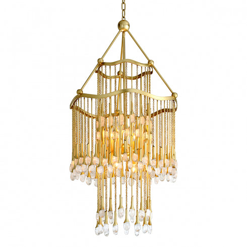 Corbett Kiara Chandelier in Gold Leaf Finish Model: 286-08-GL