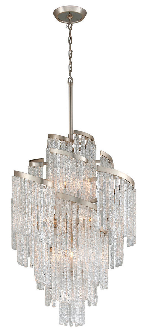 Corbett Mont Blanc Chandelier in MODERN SILVER LEAF Finish Model: 243-413