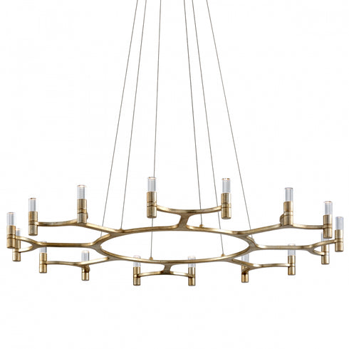 Corbett Nexus Chandelier in Warm Silver Leaf Finish Model: 258-016-WSL