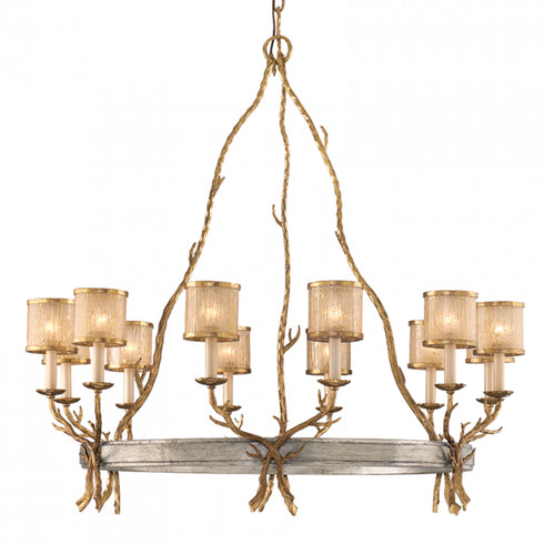 Corbett Parc Royale 12 Light Chandelier Model: 66-012-VGL/SSL