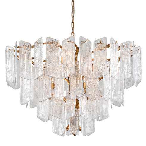 Corbett Piemonte Chandelier in Gold Leaf Finish Model: 244-412-GL