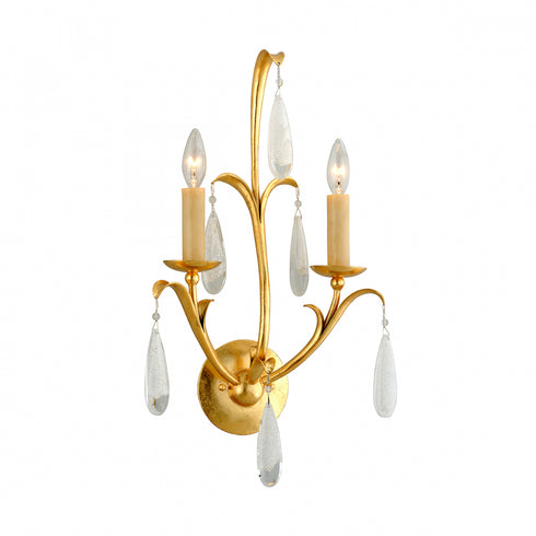 Corbett Prosecco Wall Sconce in Gold Leaf Finish Model: 293-12-GL