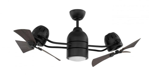 Craftmade 50 Inch Bellows Duo in Flat Black With Grey Cedar Blades Model: BW250FB6