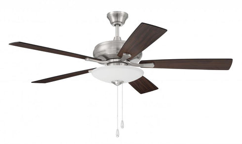 Craftmade 52 Inch Eos 3 Light Bowl in Brushed Polished Nickel With Brushed Nicke Greywood Blades Model: ECF111BNK5-BNGW
