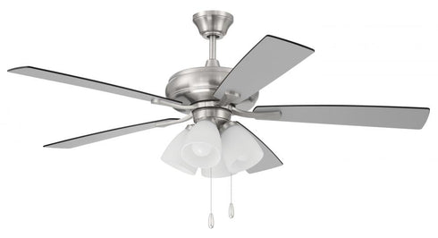 Craftmade 52 Inch Eos Frost 4 Light in Brushed Polished Nickel With Brushed Nicke Greywood Blades Model: ECF114BNK5-BNGW
