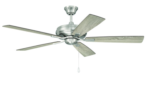 Craftmade 52 Inch Eos in Brushed Polished Nickel With Driftwoo Walnut Blades Model: ECF52BNK5-DWWLN