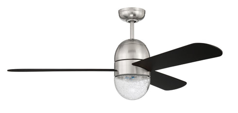 Craftmade 52 Inch Pill in Brushed Polished Nickel With Flat Black Blades Model: PIL52BNK3