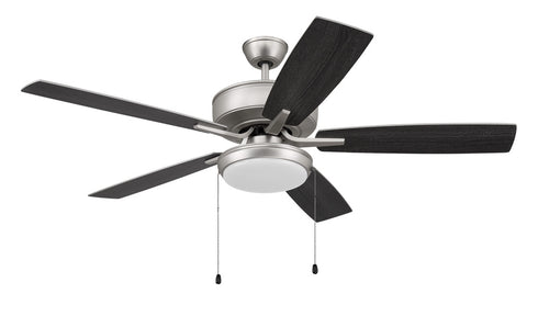 Craftmade 52 Inch Pro Plus 119 Inch in Brushed Nickel With Brushed Nicke Greywood Blades Model: P119BN5-52BNGW