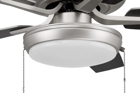 Craftmade 52 Inch Pro Plus 119 Inch in Brushed Nickel With Brushed Nicke Greywood Blades Model: P119BN5-52BNGW