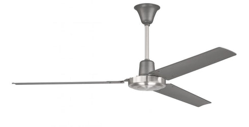 Craftmade 56 Inch Utility in Titaniu Brushed Polished Nickel With Titanium Finish Blades in Titanium / Brushed Polished Nickel Finish Model: UT56TBNK3MR