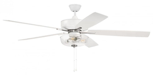 Craftmade 60 Inch Super Pro 101 Inch Whit Polished Nickel With Whit Washed Oak Blades in White / Polished Nickel Finish Model: S101WPLN5-60WWOK