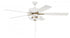 Craftmade 60 Inch Super Pro 101 Inch Whit Polished Nickel With Whit Washed Oak Blades in White / Polished Nickel Finish Model: S101WPLN5-60WWOK