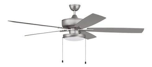 Craftmade 60 Inch Super Pro 119 Inch in Brushed Nickel With Brushed Nicke Greywood Blades Model: S119BN5-60BNGW