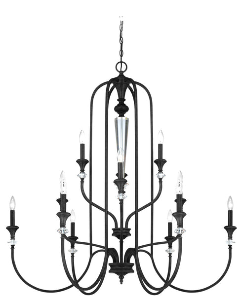 Craftmade Boulevard 12 Light Chandelier in Mocha Bronz Silver Accents in Mocha Bronze Silver Wash Finish Model: 26712-MBS