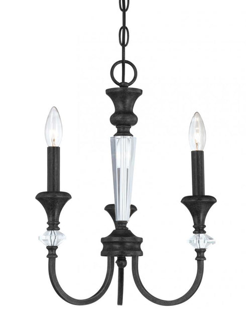 Craftmade Boulevard 3 Light Chandelier in Mocha Bronz Silver Accents in Mocha Bronze Silver Wash Finish Model: 26733-MBS