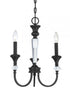 Craftmade Boulevard 3 Light Chandelier in Mocha Bronz Silver Accents in Mocha Bronze Silver Wash Finish Model: 26733-MBS