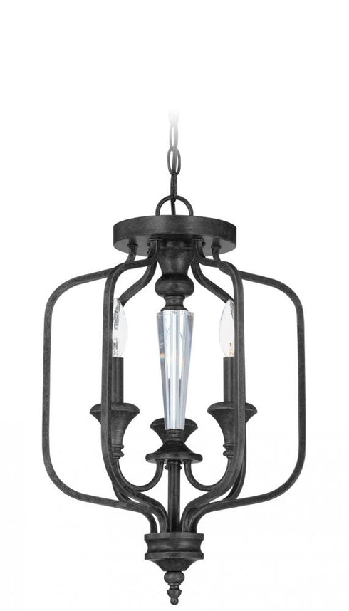 Craftmade Boulevard 3 Light Convertible Semi Flus Pendant in Mocha Bronz Silver Accents in Mocha Bronze Silver Wash Finish Model: 26723-MBS