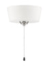 Craftmade Bowl Light Kit 2 Light White Glass 2 x 7.5 Watt LED Energy Star in Brushed Polished Nickel Finish Model: LK2802-BNK-WG-LED