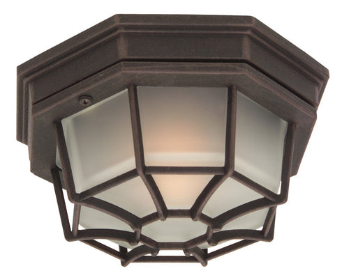 Craftmade Bulkheads 1 Light Cast Aluminum Small Flushmount in Rust Finish Model: Z390-RT