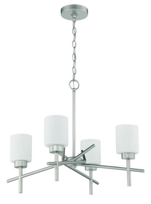 Craftmade Cadence 4 Light Chandelier in Satin Nickel Model: 54624-SN