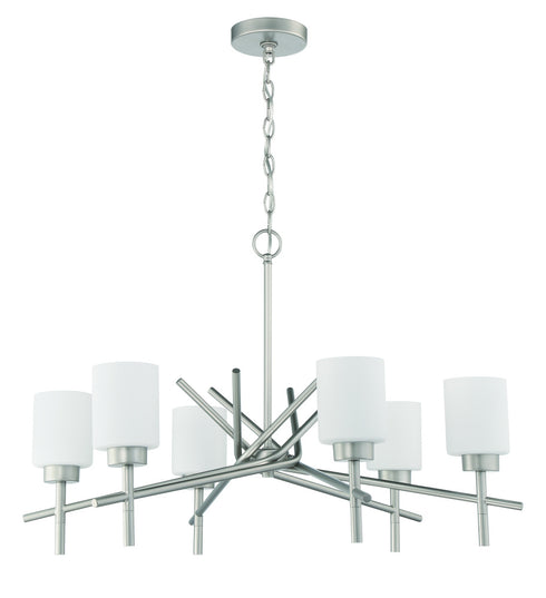 Craftmade Cadence 6 Light Chandelier in Satin Nickel Model: 54626-SN