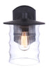 Craftmade Canon 1 Light Large Outdoor Wall Lantern in Midnight Model: ZA3624-MN