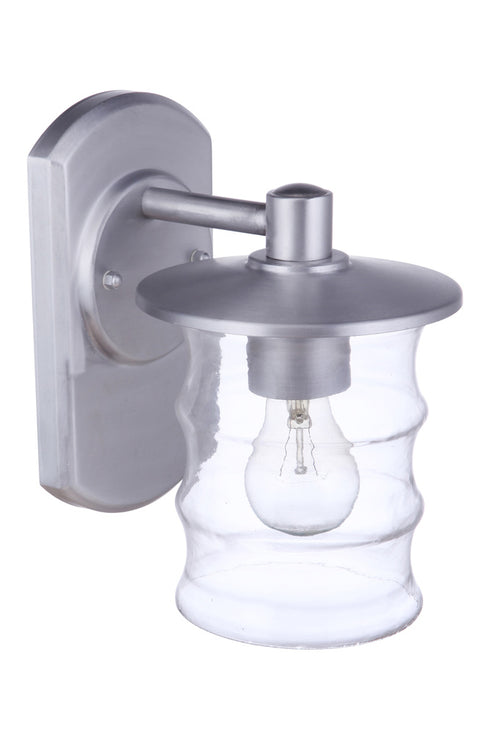 Craftmade Canon 1 Light Medium Outdoor Wall Lantern in Satin Aluminum Model: ZA3614-SA