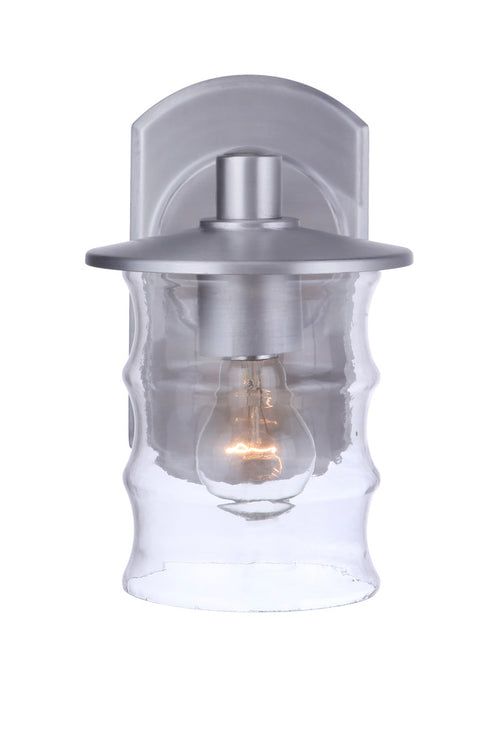 Craftmade Canon 1 Light Medium Outdoor Wall Lantern in Satin Aluminum Model: ZA3614-SA