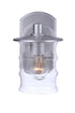 Craftmade Canon 1 Light Medium Outdoor Wall Lantern in Satin Aluminum Model: ZA3614-SA