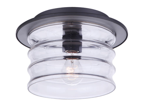 Craftmade Canon 1 Light Outdoor Flush Mount in Midnight Model: ZA3637-MN