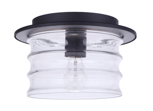 Craftmade Canon 1 Light Outdoor Flush Mount in Midnight Model: ZA3637-MN