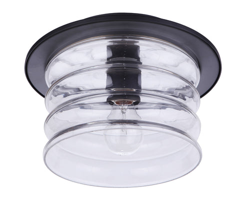 Craftmade Canon 1 Light Outdoor Flush Mount in Midnight Model: ZA3637-MN