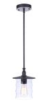Craftmade Canon 1 Light Outdoor Pendant in Midnight Model: ZA3611-MN