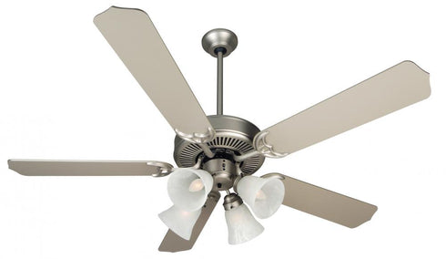 Craftmade CD 203 Four Light Bn Brushed Nickel Alabaster Glass Fan Motor Without Blades Model: CDU203BN-CFL