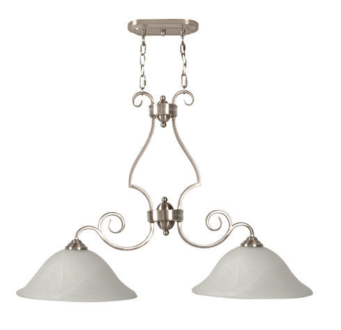 Craftmade Cecilia 2 Light Island in Brushed Satin Nickel Finish Model: 7136BNK2