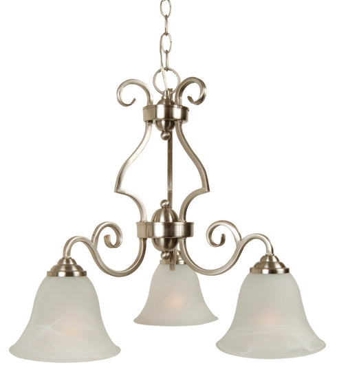 Craftmade Cecilia 3 Down Light Chandelier in Brushed Satin Nickel Finish Model: 7121BNK3