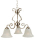 Craftmade Cecilia 3 Down Light Chandelier in Brushed Satin Nickel Finish Model: 7121BNK3