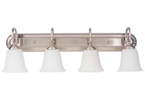 Craftmade Cecilia 4 Light Vanity in Brushed Polished Nickel Finish Model: 7132BNK4-WG